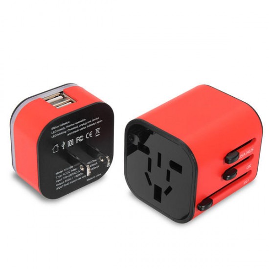 Universal Travel USB Power Adapter Power Plug Charger International World Converter Universal Travel USB Power Adapter Power Plug Charger International World Converter