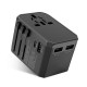 JY-308PRO 45W 3 USB+PD QC 3.0 Multifunction Worldwide Travel Charger Converter Adapter Plug