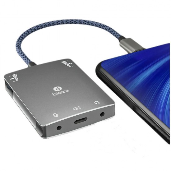TH12 2 in 1 Type-C 3.5MM AUX Sound Card Live Audio Charging Converter Adapter TH12 2 in 1 Type-C 3.5MM AUX Sound Card Live Audio Charging Converter Adapter