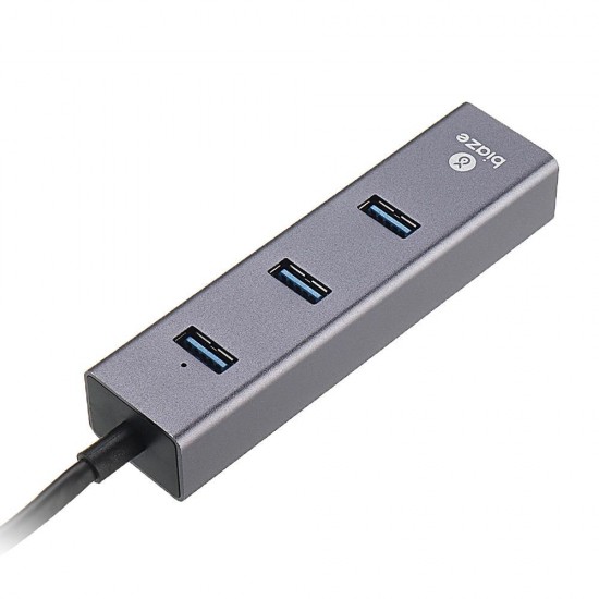 ZH2 Aluminum Alloy USB 3.0 to 3-Port USB 3.0 + 1000Mbps Gigabit RJ45 Ethernet Hub