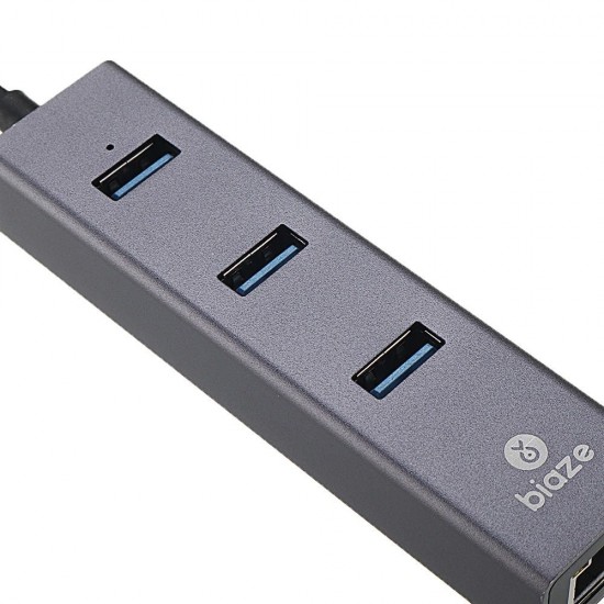 ZH2 Aluminum Alloy USB 3.0 to 3-Port USB 3.0 + 1000Mbps Gigabit RJ45 Ethernet Hub