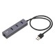 ZH2 Aluminum Alloy USB 3.0 to 3-Port USB 3.0 + 1000Mbps Gigabit RJ45 Ethernet Hub