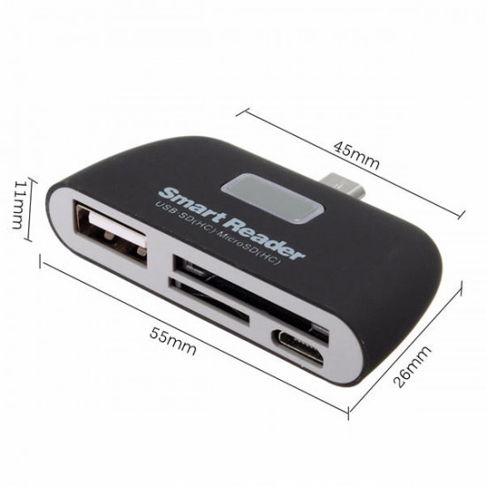 OTG Micro USB SD TF Card Reader USB2.0 Adapter Connector For Tablet Cell Phone OTG Micro USB SD TF Card Reader USB2.0 Adapter Connector For Tablet Cell Phone