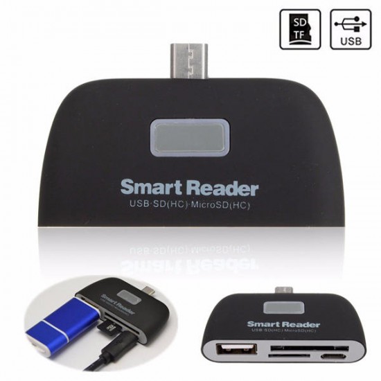 OTG Micro USB SD TF Card Reader USB2.0 Adapter Connector For Tablet Cell Phone