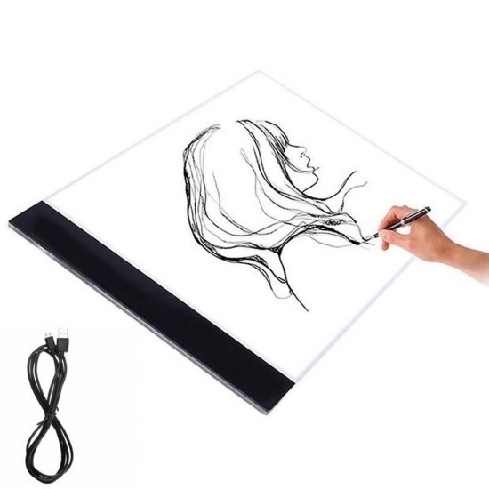 Mrosaa A4 LED Artist Thin Art Stencil Drawing Board Light Box Pad Table
