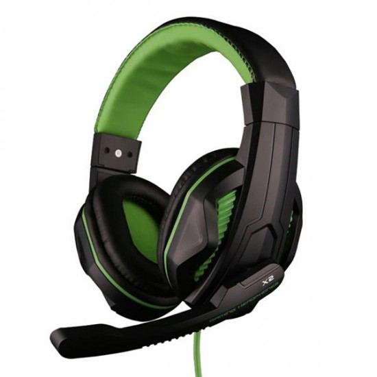 X2 3.5mm Stereo Headset with Microphone Volume Control for PC GAMING