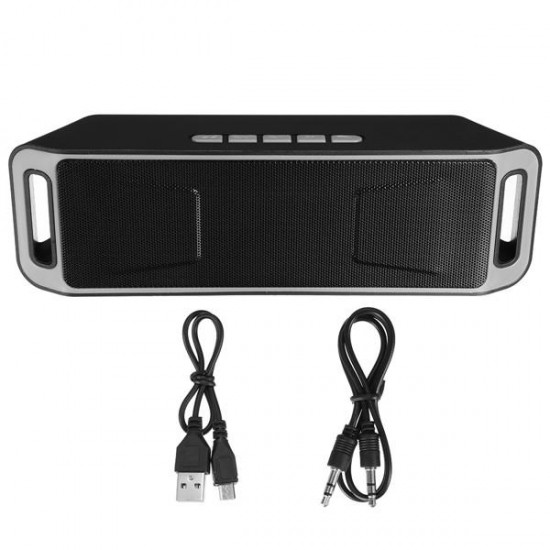 bluetooth Speaker Stereo Subwoofer Support TF Card USB AUX FM Radio For Tablet Smartphone