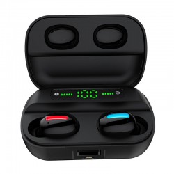 bluetooth Wireless Earphone Handsfree IPX7 Waterproof With LED Battery Display Charging Box