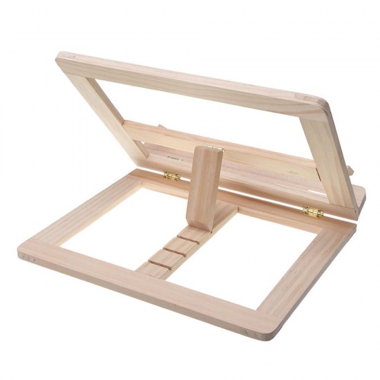 Multifunctional Foldable Wood Book Tablet Stand Cookbook Holder Adjustable Reading Rack