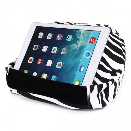 Universal Soft Canvas Reading Tablet iPad Lazy Pillow Stand Cellphone Holder