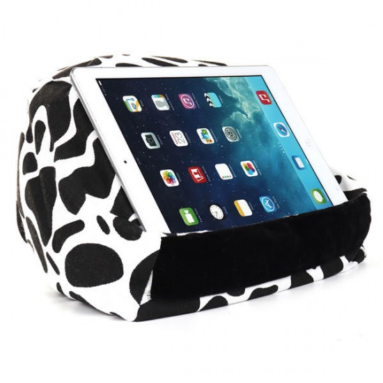 Universal Soft Canvas Reading Tablet iPad Lazy Pillow Stand Cellphone Holder