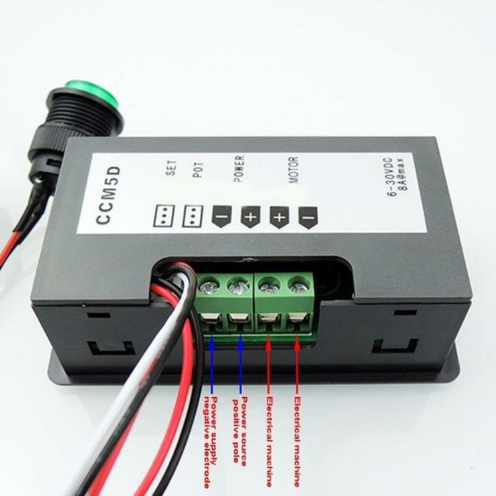 CCM5D 240W 0.56 inch 3-digit LED Display Digital 6V 12V 24V PWM DC Motor Controller Variable Speed Regulator