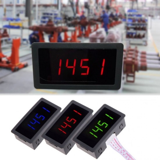 DC 8-24V 4 Digital LED Tachometer RPM Speed Meter with Hall Proximity Switch Sensor NPN 10-9999RPM