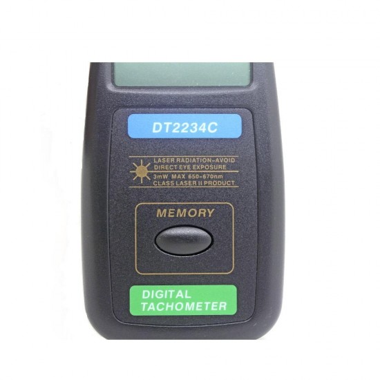 DT2234C Handheld Digital Laser Tachometer 2.5-99999RPM Non-Contact Speed Meter Gauge