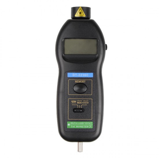 DT2236C Digital Laser RPM Tachometer Contact Measurement Tool DT2236C Digital Laser RPM Tachometer Contact Measurement Tool
