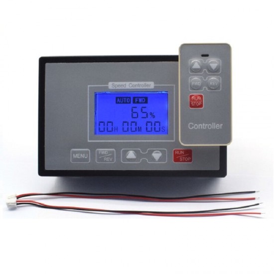 Digital Display 0~100% Adjustable 60A PWM DC Motor Speed Regulator Controller 12V 24V 36V 48V Timing Reversible Remote Control