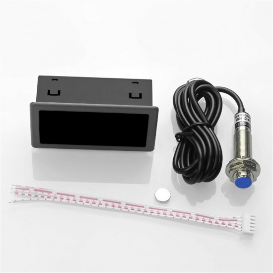 High Precision Digital Frequency Tachometer 0.56'' 4 LED DC 8-15V Car Motor Speed Meter RPM Speed Tester 5-9999R/M