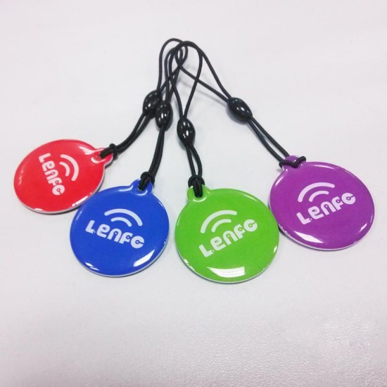 (4 Pcs/Lot) Ntag216 NFC Tag Card Key Token 13.56mhz RFID 868 Bytes Card Label Keychain for All NFC Android Phone