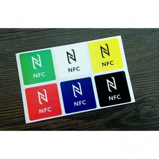 (6 Pcs/Lot) NFC Tags Stickers Ntag216 13.56mhz RFID Smart Tag Card Tape Card for All NFC Android Phone