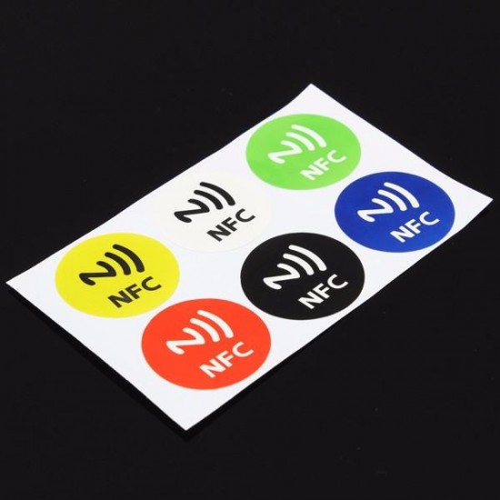 6pcs Waterproof NFC Tags NTAG213 Chip RFID Adhesive Label Sticker for all NFC Mobile Phones