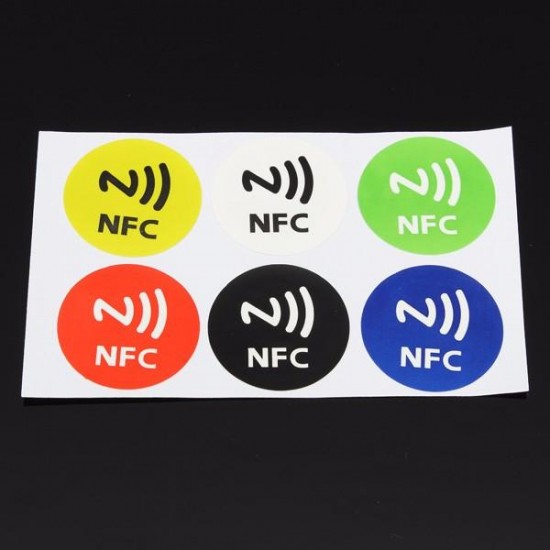 6pcs Waterproof NFC Tags NTAG213 Chip RFID Adhesive Label Sticker for all NFC Mobile Phones