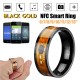 NFC Tag NTAG213 Finger Ring Multifunctional Intelligent Ring Titanium Steel Smart Wear Finger Digital Rings for Men Women
