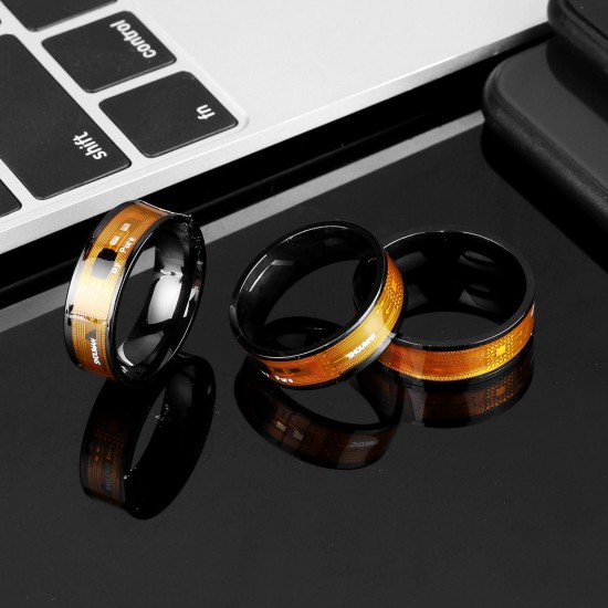 NFC Tag NTAG213 Finger Ring Multifunctional Intelligent Ring Titanium Steel Smart Wear Finger Digital Rings for Men Women NFC Tag NTAG213 Finger Ring Multifunctional Intelligent Ring Titanium Steel Smart Wear Finger Digital Rings for Men Women
