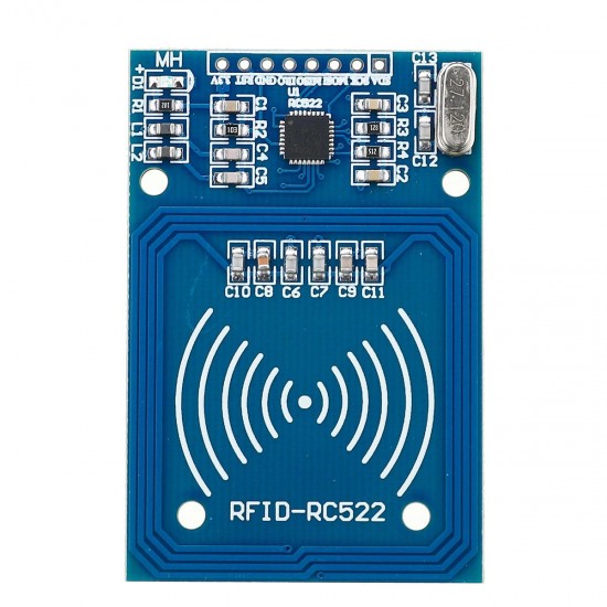 RFID-RC522 RF IC Card Reader Sensor Module with S50 Blank Card and Key Ring forRaspberry Pi, 40pin Male to Female Jumper Wires RFID Tag