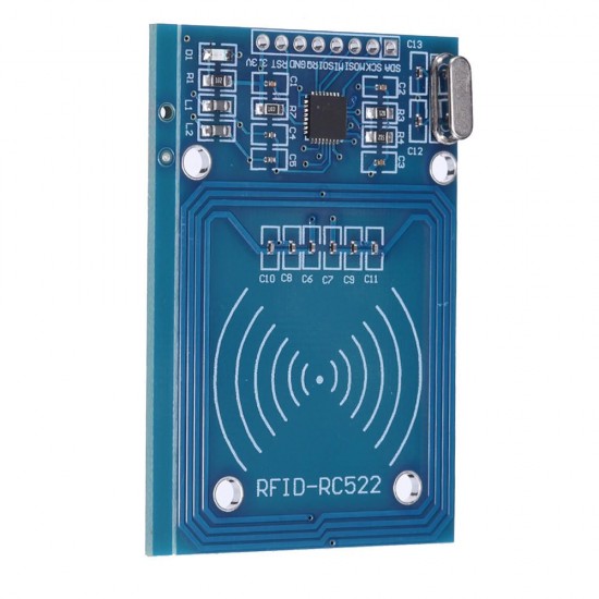 RFID-RC522 RF IC Card Reader Sensor Module with S50 Blank Card and Key Ring forRaspberry Pi, 40pin Male to Female Jumper Wires RFID Tag