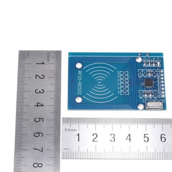 RFID-RC522 RF IC Card Reader Sensor Module with S50 Blank Card and Key Ring forRaspberry Pi, 40pin Male to Female Jumper Wires RFID Tag