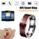 Silver NTAG213 NFC Tag Finger Ring Multifunctional Intelligent Ring Titanium Steel Smart Wear Finger Digital Rings for Men Women