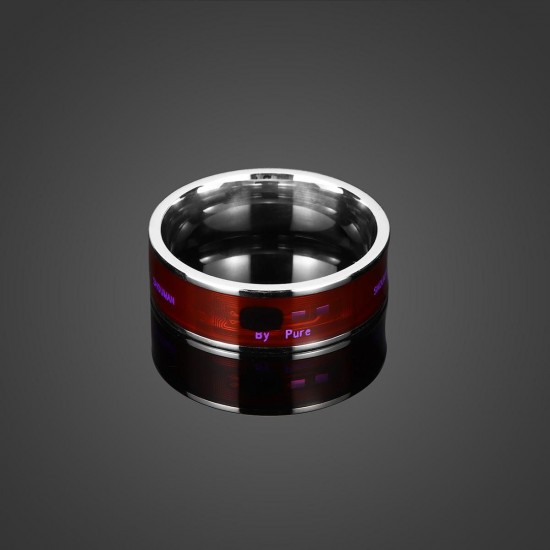 Silver NTAG213 NFC Tag Finger Ring Multifunctional Intelligent Ring Titanium Steel Smart Wear Finger Digital Rings for Men Women Silver NTAG213 NFC Tag Finger Ring Multifunctional Intelligent Ring Titanium Steel Smart Wear Finger Digital Rings for Men Women
