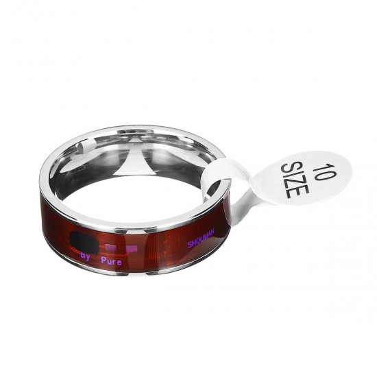 Silver NTAG213 NFC Tag Finger Ring Multifunctional Intelligent Ring Titanium Steel Smart Wear Finger Digital Rings for Men Women Silver NTAG213 NFC Tag Finger Ring Multifunctional Intelligent Ring Titanium Steel Smart Wear Finger Digital Rings for Men Women
