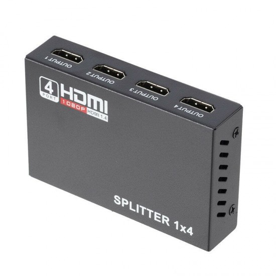 1080P HD 1 In 4 Out HDMI Splitter V1.4 HDMI Video Splitter One Input Four Output Converter HDMI Adapter for PC TV BOX IPTV TV BOX DVD