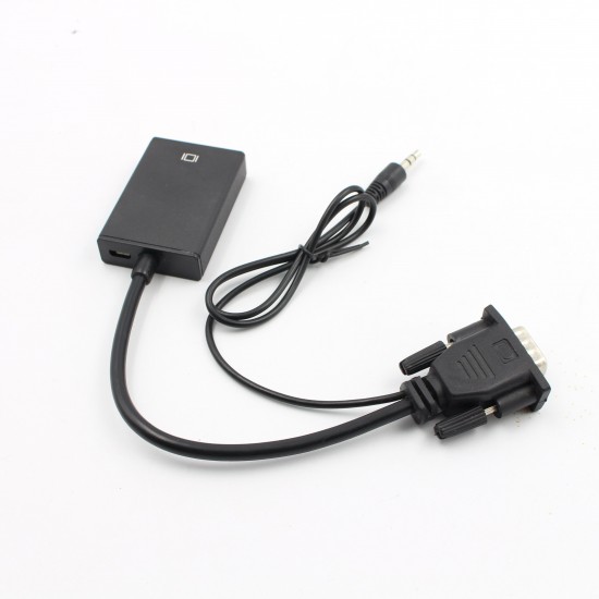 1080P HD VGA To HDMI Converter Adapter with Audio Cable for HDTV PC Laptop TV 1080P HD VGA To HDMI Converter Adapter with Audio Cable for HDTV PC Laptop TV