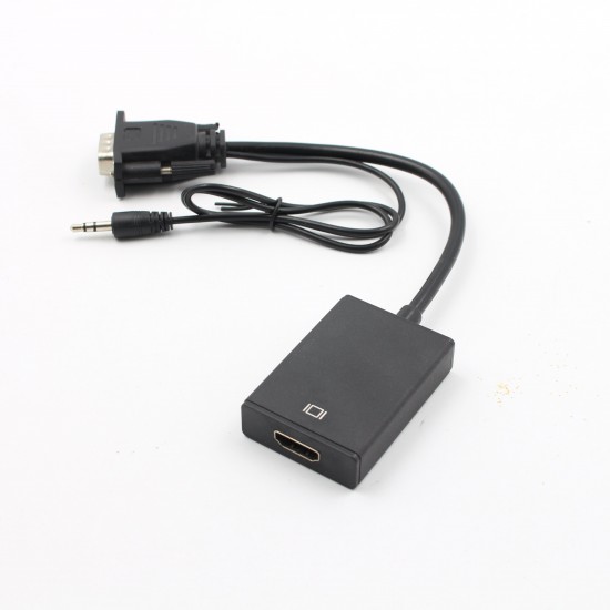 1080P HD VGA To HDMI Converter Adapter with Audio Cable for HDTV PC Laptop TV 1080P HD VGA To HDMI Converter Adapter with Audio Cable for HDTV PC Laptop TV