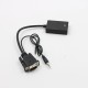 1080P HD VGA To HDMI Converter Adapter with Audio Cable for HDTV PC Laptop TV