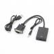 1080P HD VGA To HDMI Converter Adapter with Audio Cable for HDTV PC Laptop TV 1080P HD VGA To HDMI Converter Adapter with Audio Cable for HDTV PC Laptop TV