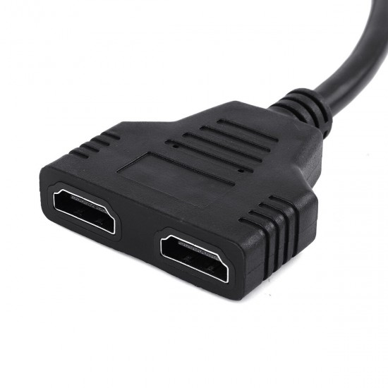 1080P HDMI Cable Splitter Adapter 2.0 Converter 1 In 2 Out 1 Male to 2 Female 1080P HDMI Cable Splitter Adapter 2.0 Converter 1 In 2 Out 1 Male to 2 Female