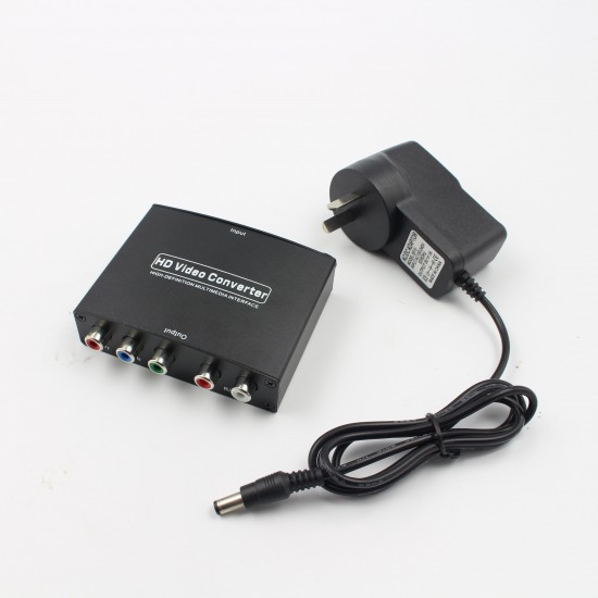 1080P HDMI to YPbPr 5RCA RGB + R/L Video Audio Converter Adapter HDMI to Component Converter for PS3 Xbox DVD Players to HDTV and Projector