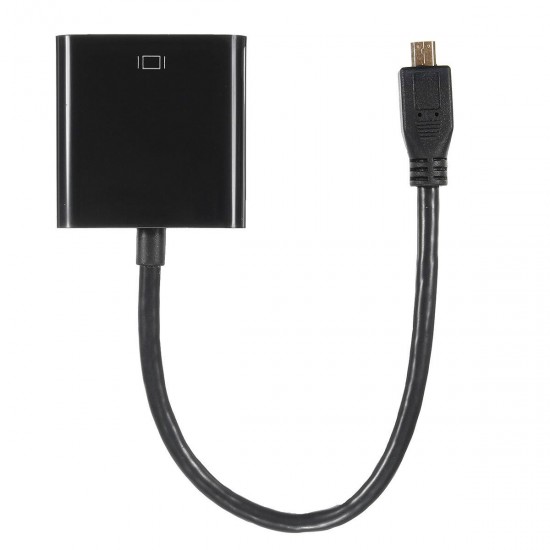 1080P Micro HD Male to VGA Female Converter Adapter Cable for PC HDTV Monitor 1080P Micro HD Male to VGA Female Converter Adapter Cable for PC HDTV Monitor