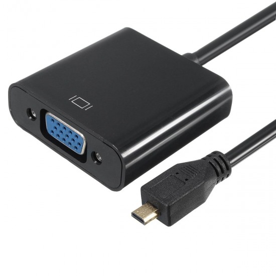 1080P Micro HD Male to VGA Female Converter Adapter Cable for PC HDTV Monitor 1080P Micro HD Male to VGA Female Converter Adapter Cable for PC HDTV Monitor