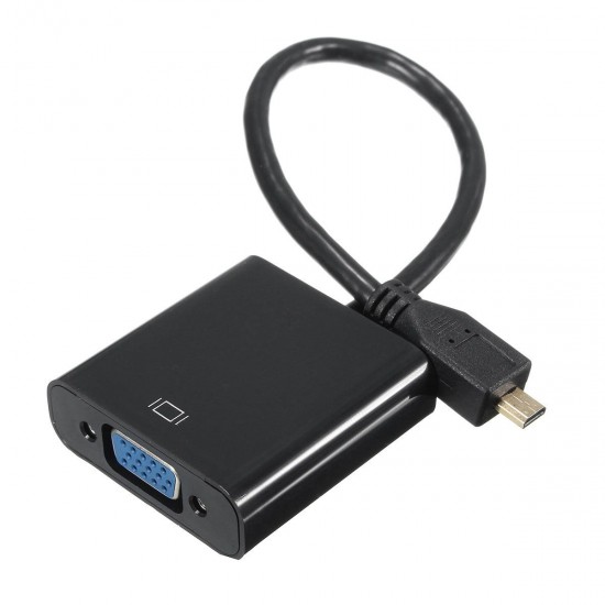 1080P Micro HD Male to VGA Female Converter Adapter Cable for PC HDTV Monitor 1080P Micro HD Male to VGA Female Converter Adapter Cable for PC HDTV Monitor
