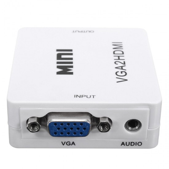 1080P Mini VGA To HD Audio Video Converter Box Adapter For HDTV PC Laptop DVD 1080P Mini VGA To HD Audio Video Converter Box Adapter For HDTV PC Laptop DVD