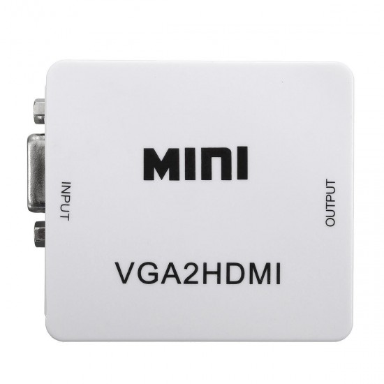 1080P Mini VGA To HD Audio Video Converter Box Adapter For HDTV PC Laptop DVD 1080P Mini VGA To HD Audio Video Converter Box Adapter For HDTV PC Laptop DVD