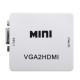 1080P Mini VGA To HD Audio Video Converter Box Adapter For HDTV PC Laptop DVD