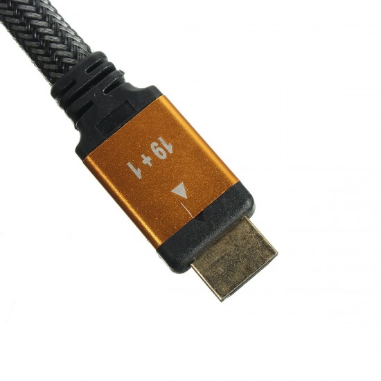 1.5M 3D-Orange HD Cable Lead V2.0 Gold High Speed for HDTV Ultra Hd HD 2160p 4K