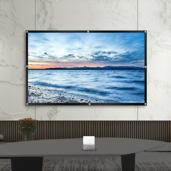 16: 9 Projector Screen Home Projection Screen Cloth Outdoor Portable Folding Simple Soft Curtain with Hook 16: 9 Projector Screen Home Projection Screen Cloth Outdoor Portable Folding Simple Soft Curtain with Hook