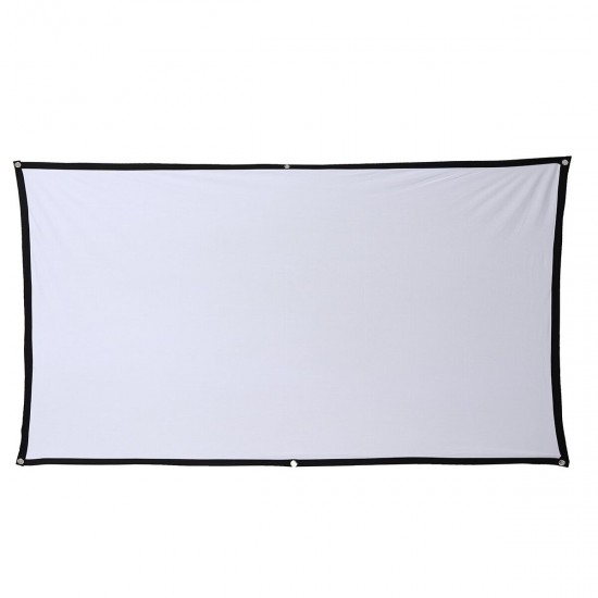 16: 9 Projector Screen Home Projection Screen Cloth Outdoor Portable Folding Simple Soft Curtain with Hook 16: 9 Projector Screen Home Projection Screen Cloth Outdoor Portable Folding Simple Soft Curtain with Hook