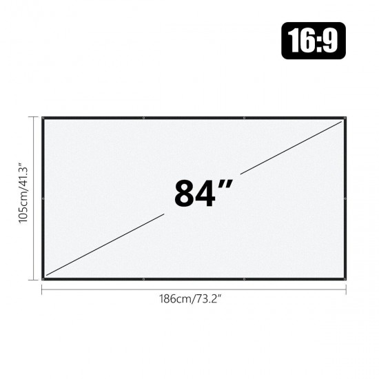 16:9 4:3 84 Inches Portable Projector Curtain Foldable HD Movie Projector Screen Home Theatre Office Meeting Projection 16:9 4:3 84 Inches Portable Projector Curtain Foldable HD Movie Projector Screen Home Theatre Office Meeting Projection